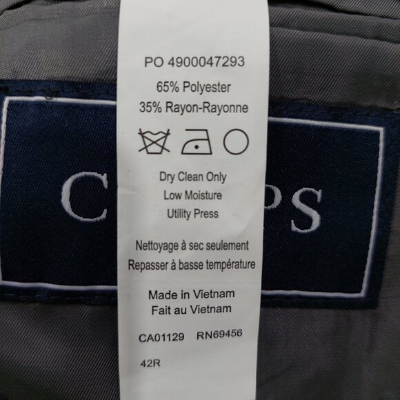 CHAPS  42R Blue Plaid Men's Blazer - Picture 6 of 11